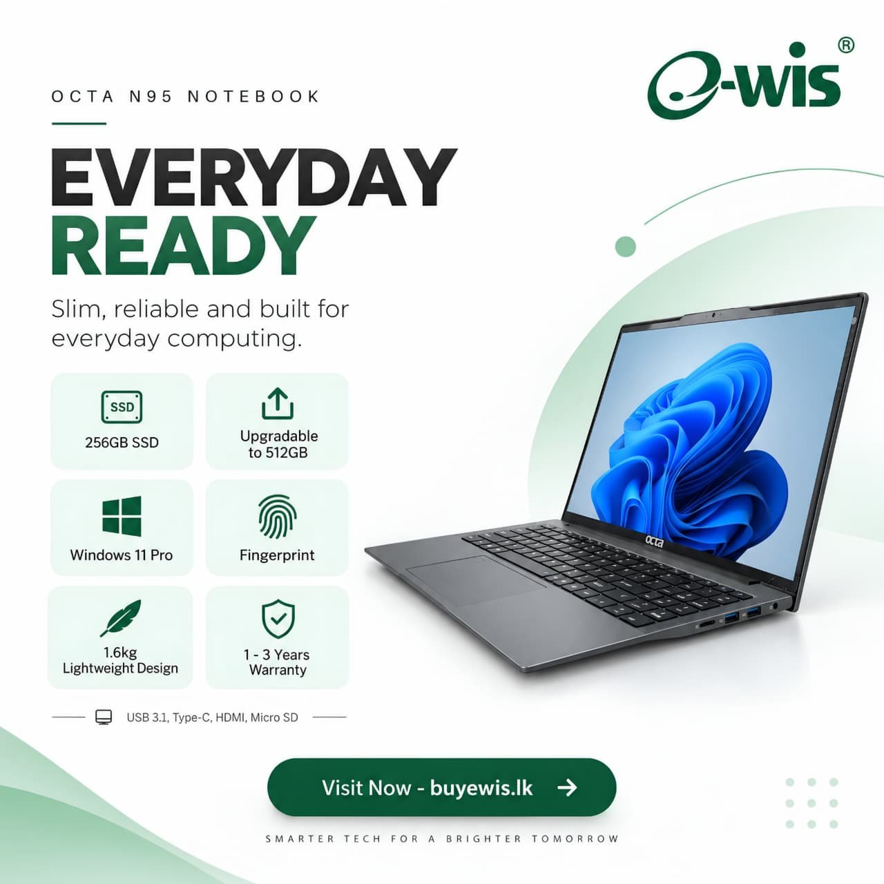 Buy the OCTA N95 Notebook - EWIS laptop for students and office use
